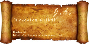 Jurkovics Anikó névjegykártya