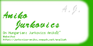 aniko jurkovics business card